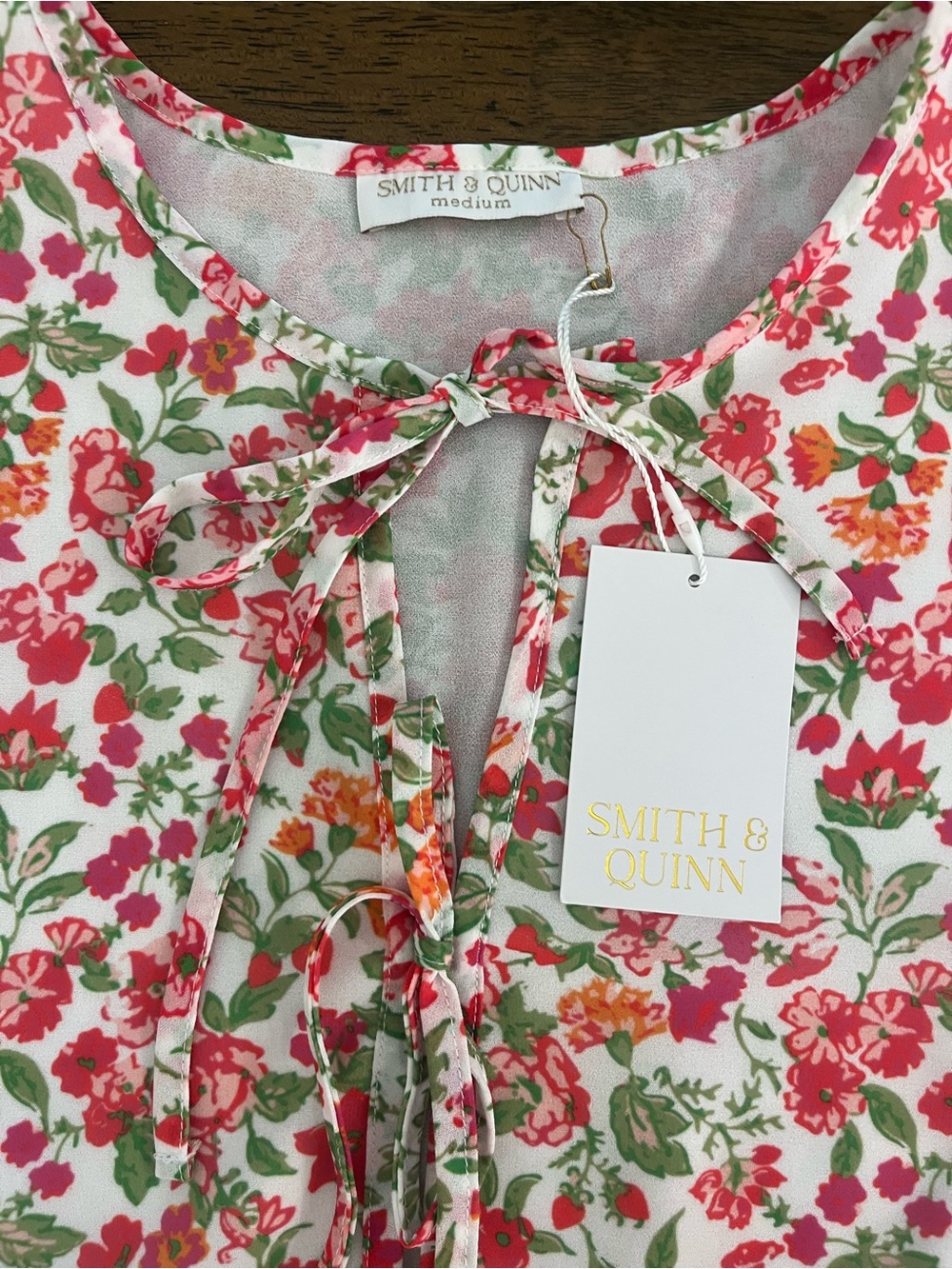 Smith and Quinn Florence Dress Field Flowers Mini Dress pink green Medium NWT - Picture 2 of 10